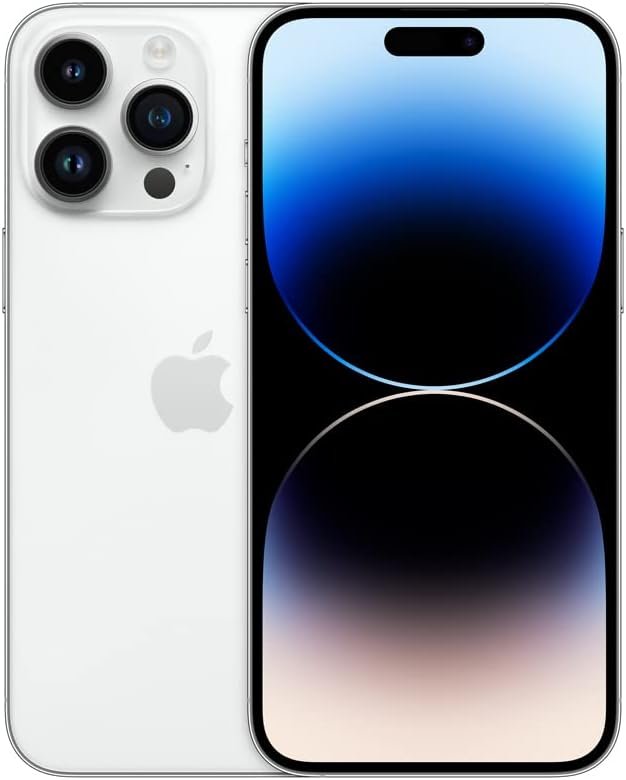 Apple iPhone 14 Pro Max, 128GB, Silver for T-Mobile (Renewed)
