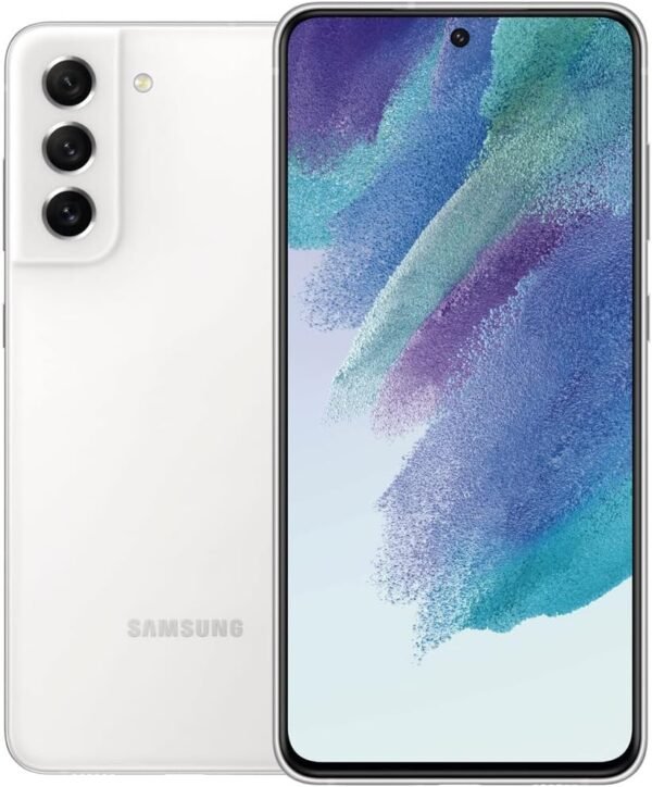 Samsung Galaxy S21 FE 5G, Factory Unlocked, 128GB, 120Hz Display Screen, Pro Grade Camera, US Version, White - (Renewed)