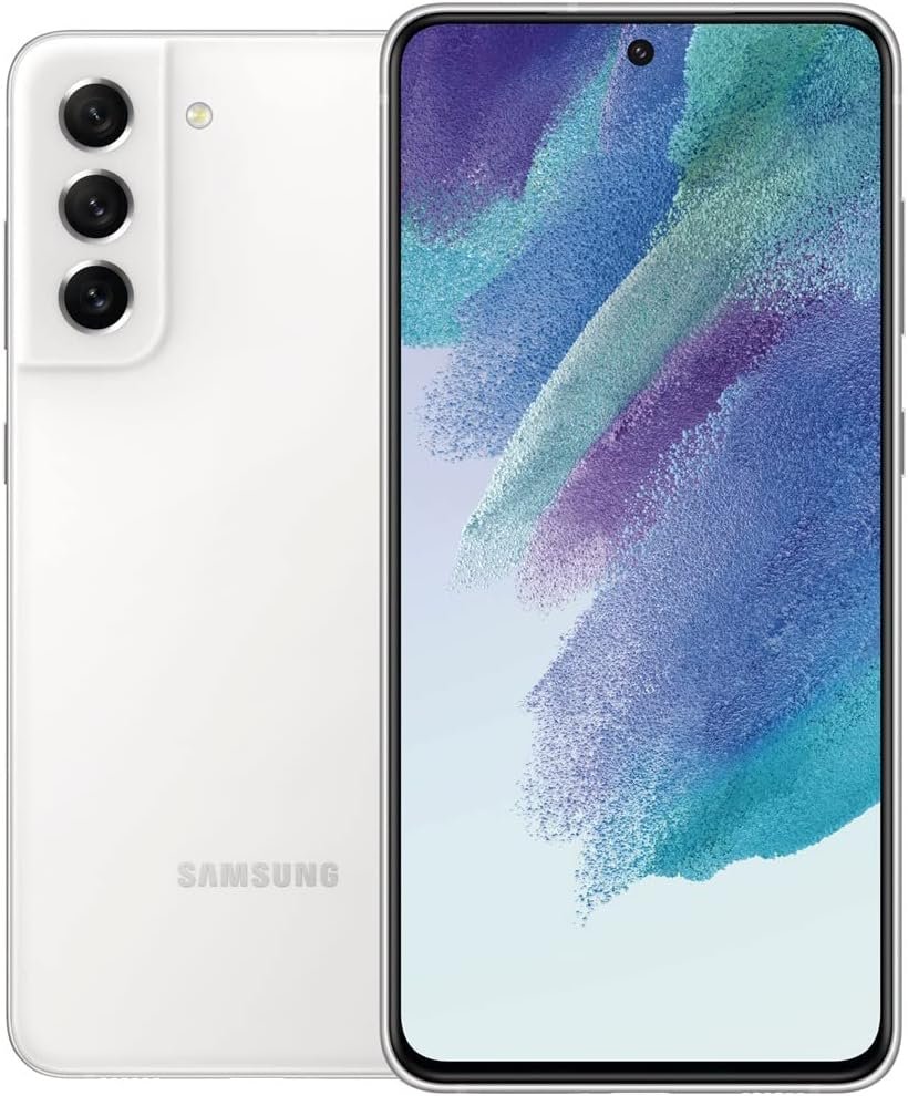 Samsung Galaxy S21 FE 5G, Factory Unlocked, 128GB, 120Hz Display Screen, Pro Grade Camera, US Version, White - (Renewed)