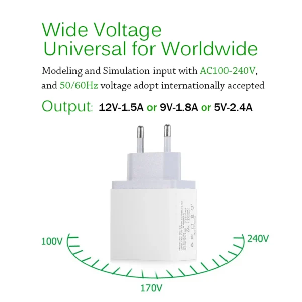 Fast 3 USB Charger Quick Charge 3.0 Fast USB Wall Charger Portable Mobile Charger QC 3.0 Adapter for Xiaomi iPhone X EU US Plug - Image 3