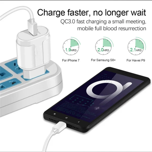 Quick Charge 3.0 USB Fast Charger For OPPO Reno 6 5 4 Pro A54 A74 A94 A53 F19 Pro Find X3 X2 Pro 5G Charger Type C Data Cable - Image 5