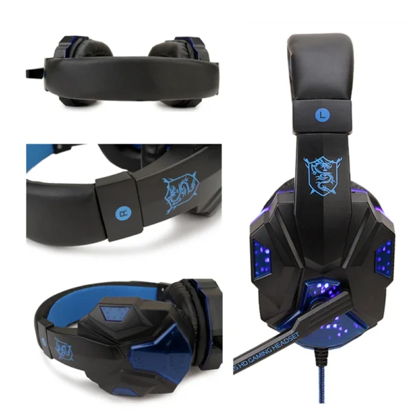 LED Light Wired Gaming Headphones With Microphone Noise-cancelling Gamer Headset for PC Computer Laptop PS4 PS5 Xbox - Image 6