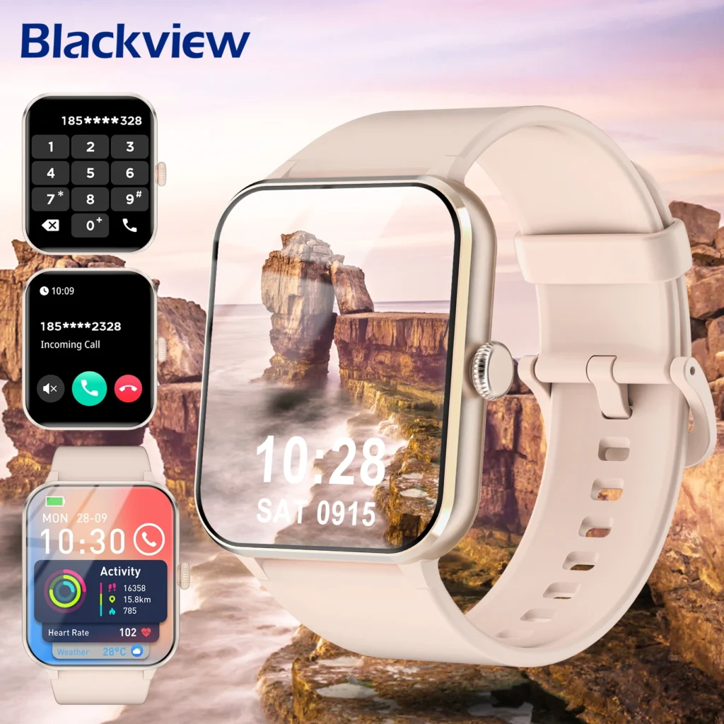 Blackview Smart Watch R50 Bluetooth Calls 1.85'' TFT Display Smartwatch Al Voice Assistant Men Women Health and Fitness Tracker
