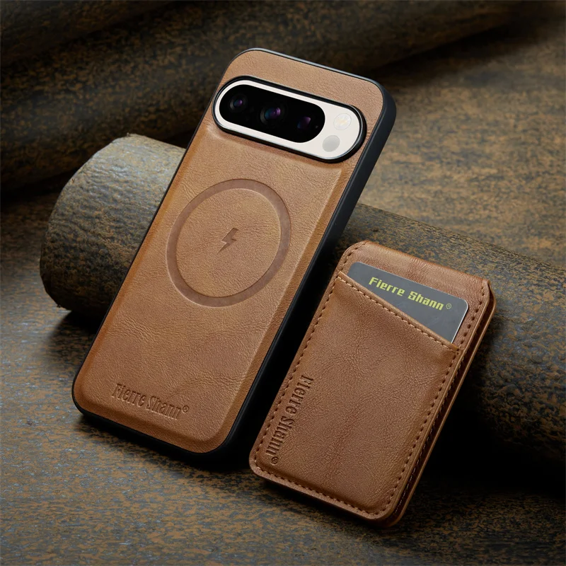 2 In 1 Magsafe Magnetic PU Leather Phone Case for Google Pixel 10 9 9Pro XL 8A 8Pro 8 7 7A 7Pro Wallet Cover Cards Holder Cover