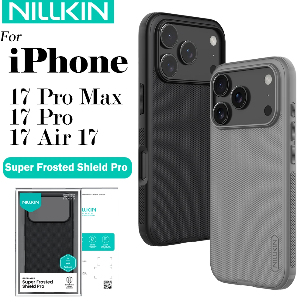 Nillkin For iPhone 17 Pro Max 17 Air 17Pro Frosted Shield Pro Case PC+TPU Airbags Shockproof Anti-Scratch Phone Cover