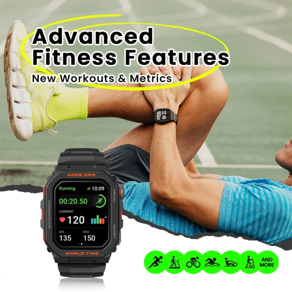 New Zeblaze Ares GPS Smart Watch Built-in Alexa & GPS Make/Answer Phone Calls Smartwatch Heart Rate Spo2 Fitness Tracking Watch - Image 4