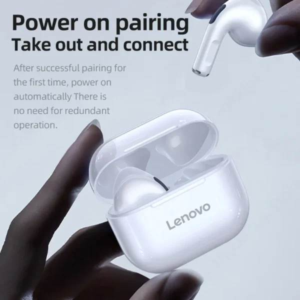 Lenovo LP40 TWS Bluetooth 5.0 Wireless Earbuds | Ergonomic In-Ear Design, Easy Touch Controls, High-Quality Sound - Image 5