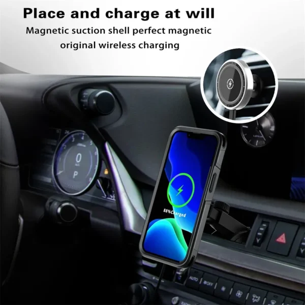 Magnetic Case for iPhone 16 15 14 Pro Max Plus 13 mini 12 for MagSafe Military Grade Drop Protective Tough Shockproof Case - Image 3
