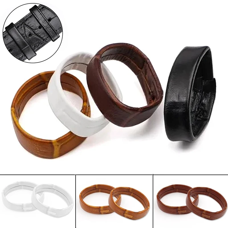 12/14/16/18/20/22/26mm Genuine Leather Watch Keeper Ring Accessories White Brown Black Holder Loop Bracelet Retainer Replacement