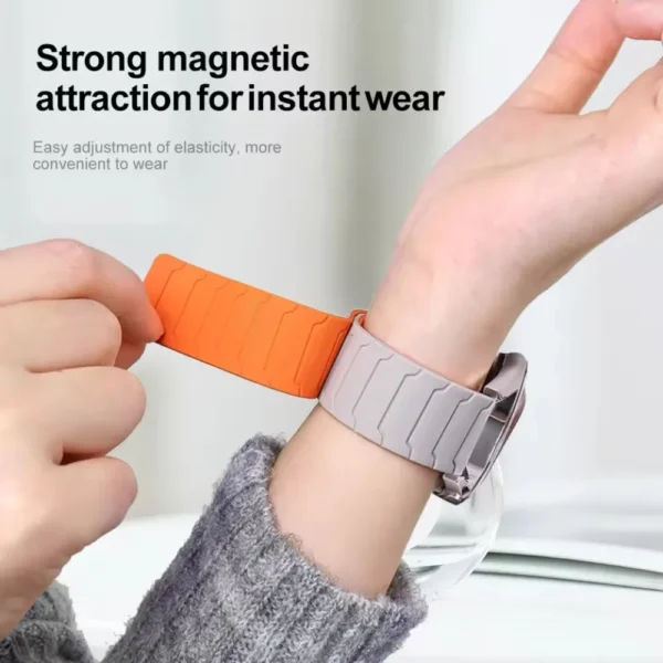 Magnetic Silicone Strap for Huawei Watch Fit 4/fit 3 Smartwatch Breathable Bracelet Band for Huawei Watch Fit 4 Pro Replaceable - Image 2