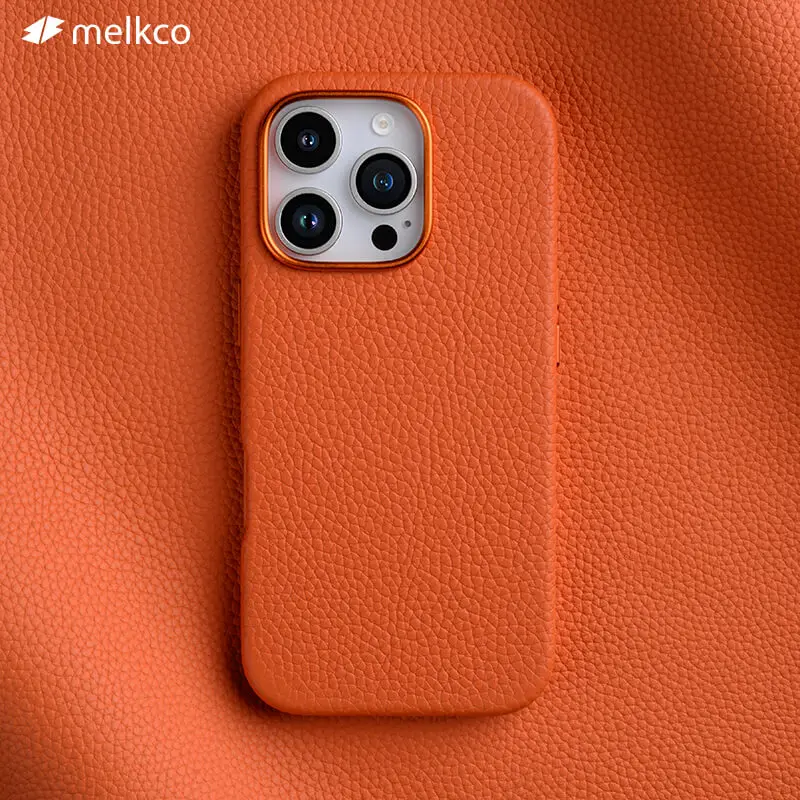 Melkco All-inclusive Genuine Leather Mobile Phone Case for IPhone 16 Pro Max with Magnetic Luxury Mobile Phone Protective Case