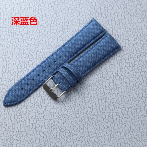 Denim Leather Strap 10mm 12mm 14mm 16mm 18mm 20mm 22m Denim Canvas Watch Band Accessories Belt for Cowboy Wristband - Image 4