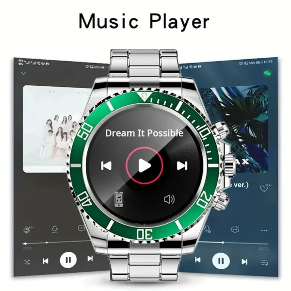 Smart Watch Man Aiweile AW12 High-End Luxury Smartwatch Fitness Tracker Sport Business Bluetooth Call for Xiomi IOS DIY Faces - Image 3