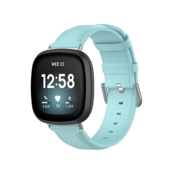 Genuine Leather Watch Strap For Fitbit Versa 2 3 Versa 4 Smart Watch Steel Buckle Band Bracelet For Fitbit Sense 2 /blaze Correa - Image 6