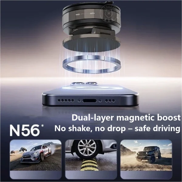 360° Rotatable Magnetic Phone Holder That Won't Fall Off, Bumpy Road Proof Car Mount, Universal Magnetic for Multiple Scenarios - Image 2