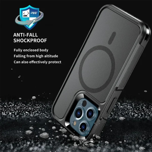 Magnetic Case for iPhone 16 15 14 Pro Max Plus 13 mini 12 for MagSafe Military Grade Drop Protective Tough Shockproof Case - Image 5