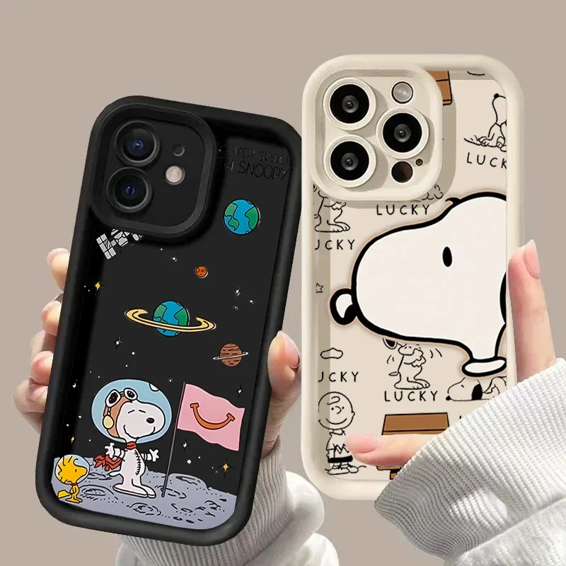 Phone Case For Xiaomi MI 14T Pro 13T 12T 13 12 11 Lite 5G NE 15 POCO X7 X3 X5 X6 F5 Pro F3 X5 X4 GT F4 M3 M6 Pro Cover Snoopy