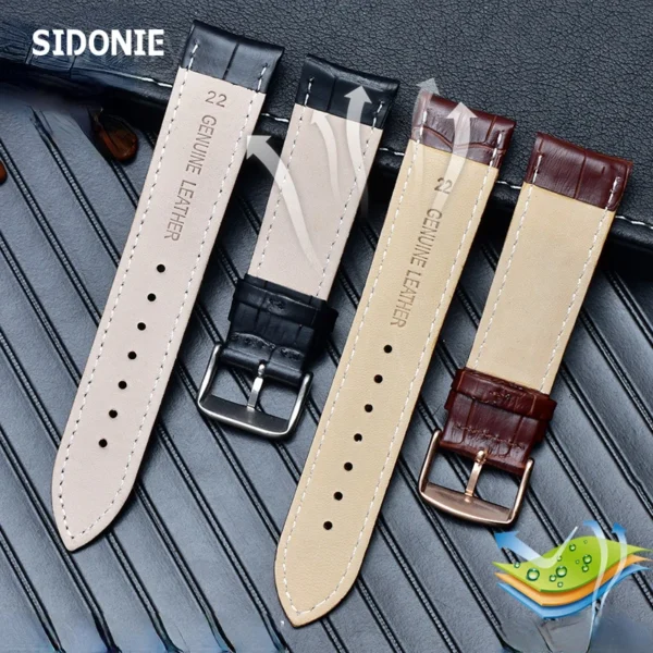 Genuine Leather Watch Strap for Armani Watch Band Ar1605 1637 2480 Men's and Women's Cowhide Watchband Accessories 18 20mm - Image 2