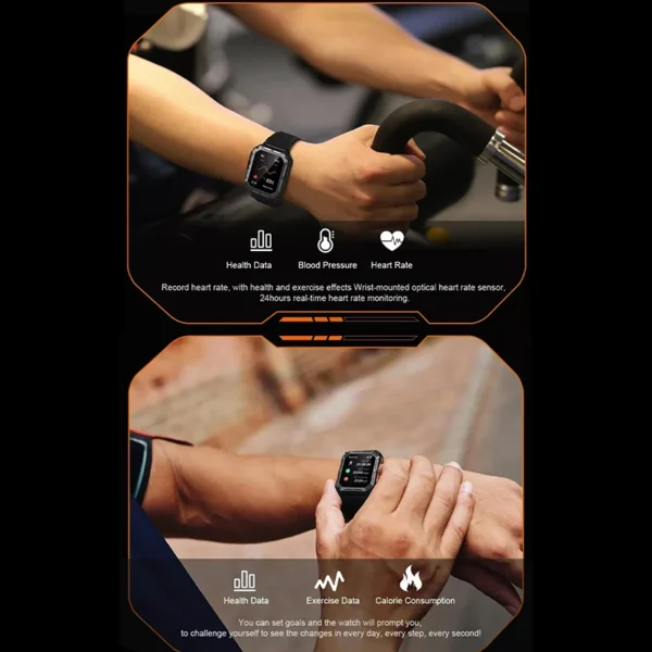 C20 PRO 2025 New up Smart Watch Bluetooth call blood pressure detection IP68 waterproof Men sports Smartwatch For xiaomi watches - Image 4