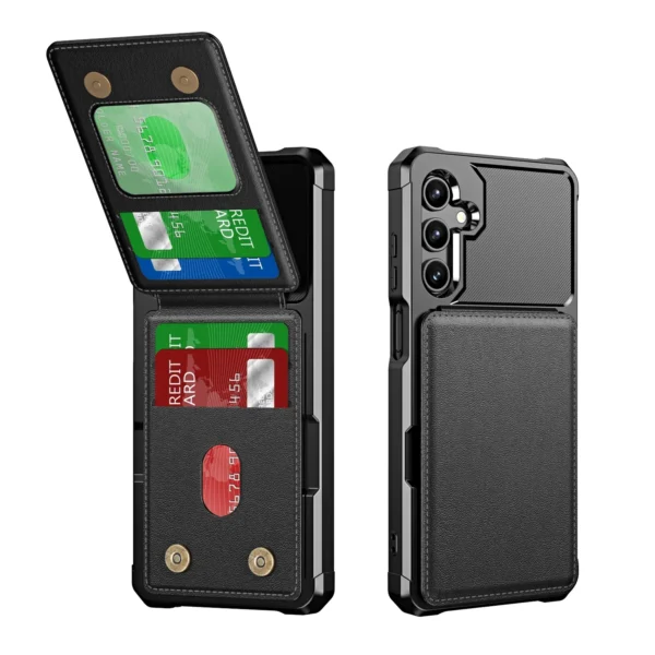 For Samsung Galaxy S25 Ultra S24 FE S23 S21 S22 A56 A36 A26 A16 A55 A35 A15 A54 A34 A23 5G A05 A05S 4G Card Holder Phone Case - Image 2