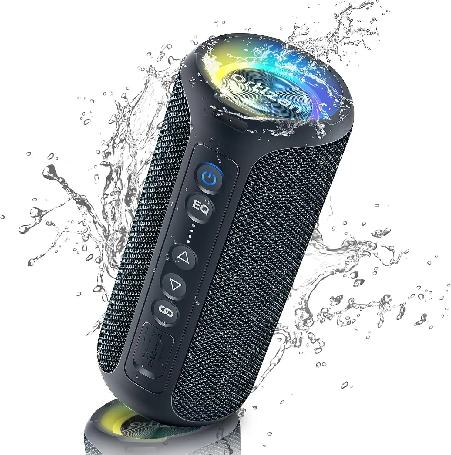 Ortizan Bluetooth Speakers 40W Loud Sound Portable Wireless Stereo Speaker IPX7 Waterproof Dual Pairing Deep Bass LED Music Box