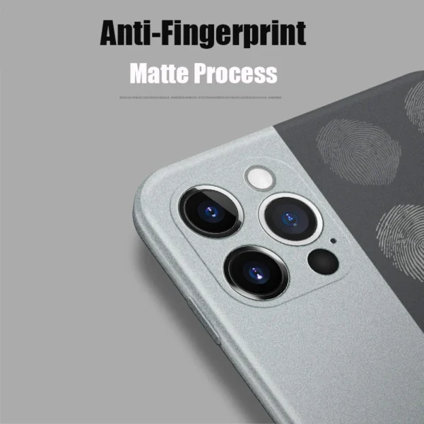 Ultra-Thin Sandstone Matte Case For iPhone 15 14 13 Pro 12 11 Pro Max Mini 16 Plus Slim Soft TPU Shockproof Scrub Back Cover - Image 3