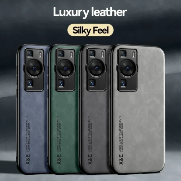Retro Magnetic Suede Leather Case For Huawei P60 Pro P60Pro 5G Shockproof Matte Silicone Soft Case Cover - Image 6