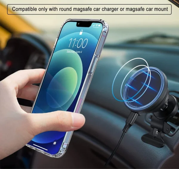 Stand Clear Magnetic Phone Case for iPhone 17 Pro Max Air 13 12 Mini 16 15 14 11 Cases with Kickstand Transparent Holder Cover - Image 5