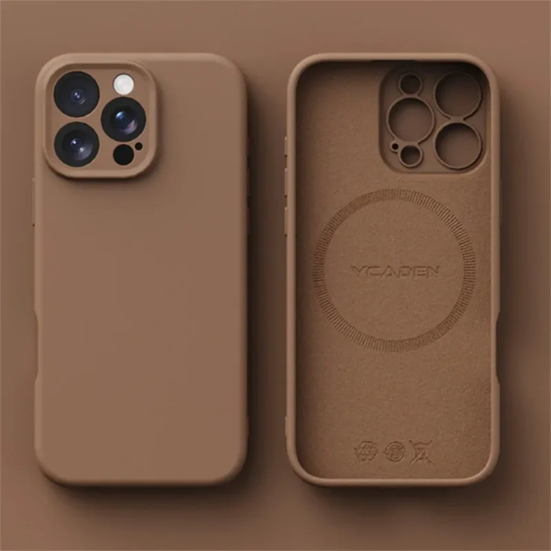 Luxury Liquid Silicone For Magsafe Phone Case For iPhone 16 Plus 15 14 13 12 16 Pro Max 11 Wireless Charging Skin Smooth Cover