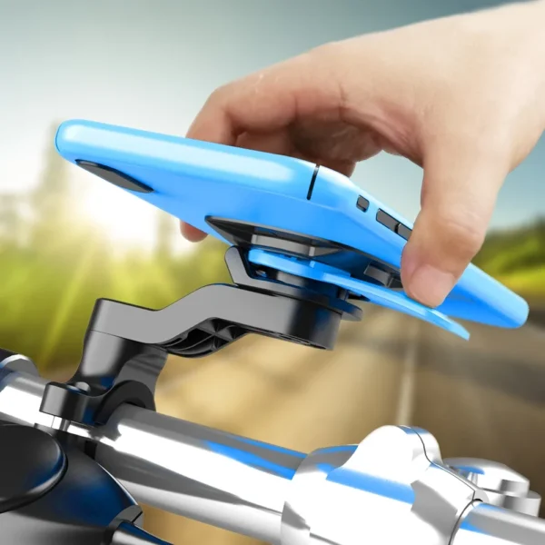 Motorcycle Handlebar Phone Holder 360°Rotatable Bicycle Bracket Security Navigation Support Mount Moto Anti-Shock Phone Brackets - Image 2