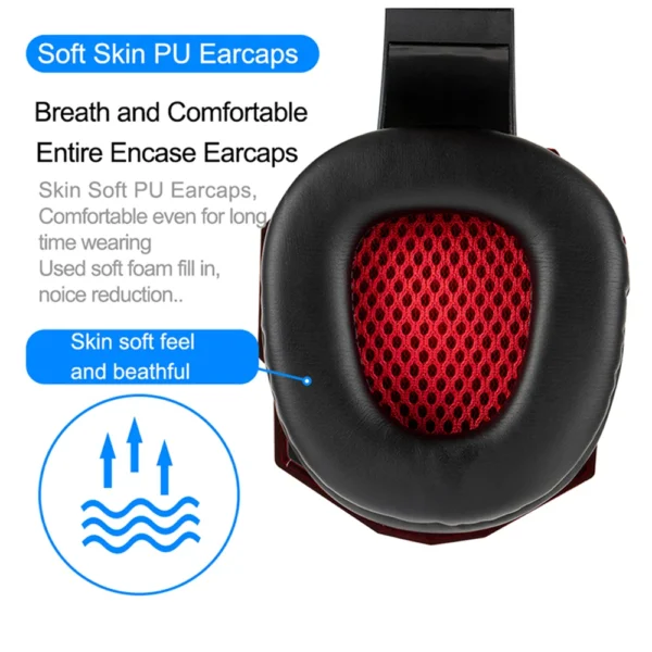 LED Light Wired Gaming Headphones With Microphone Noise-cancelling Gamer Headset for PC Computer Laptop PS4 PS5 Xbox - Image 5