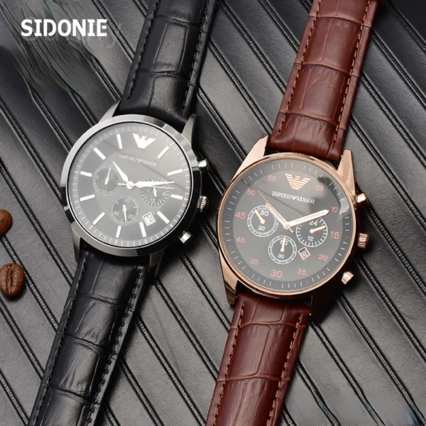 Genuine Leather Watch Strap for Armani Watch Band Ar1605 1637 2480 Men's and Women's Cowhide Watchband Accessories 18 20mm - Image 4