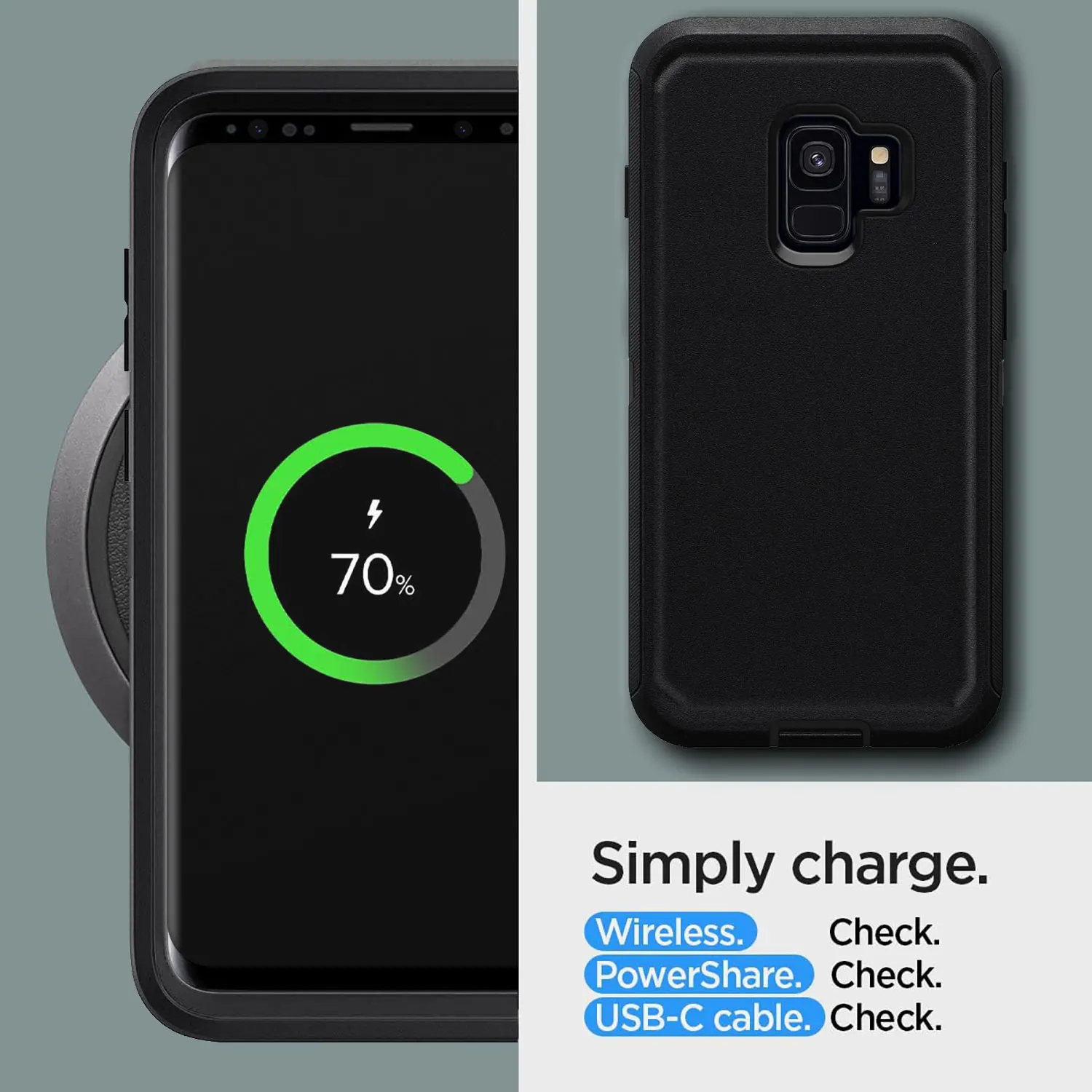 Black For Samsung Galaxy S9 / S9 Plus S9+ Case Heavy Duty Shockproof Hard Protective Rugged Hybrid 3in1 Layers Phone Cover - Image 4