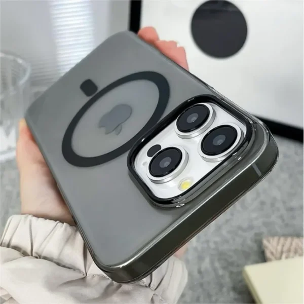 Original Ultra Thin For Magsafe Transparent Case For iPhone 16 15 14 13 17 Pro Max Magnetic Wireless Charge Glossy Clear Cover - Image 6