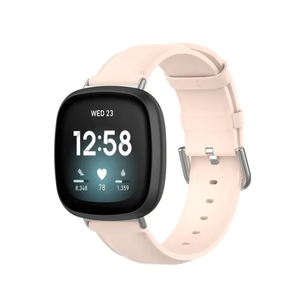 Genuine Leather Watch Strap For Fitbit Versa 2 3 Versa 4 Smart Watch Steel Buckle Band Bracelet For Fitbit Sense 2 /blaze Correa - Image 5