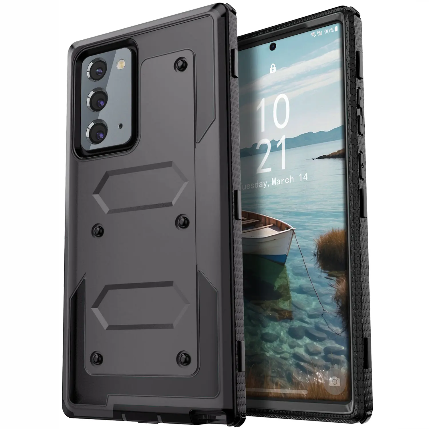 For Samsung Galaxy Note 20/Note 20 Ultra 5G Phone Case Shockproof Protective Heavy Duty Rugged Hybrid Cover Gray