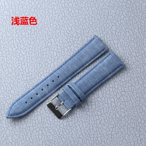 Denim Leather Strap 10mm 12mm 14mm 16mm 18mm 20mm 22m Denim Canvas Watch Band Accessories Belt for Cowboy Wristband - Image 5