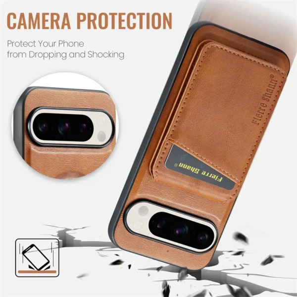 2 In 1 Magsafe Magnetic PU Leather Phone Case for Google Pixel 10 9 9Pro XL 8A 8Pro 8 7 7A 7Pro Wallet Cover Cards Holder Cover - Image 5