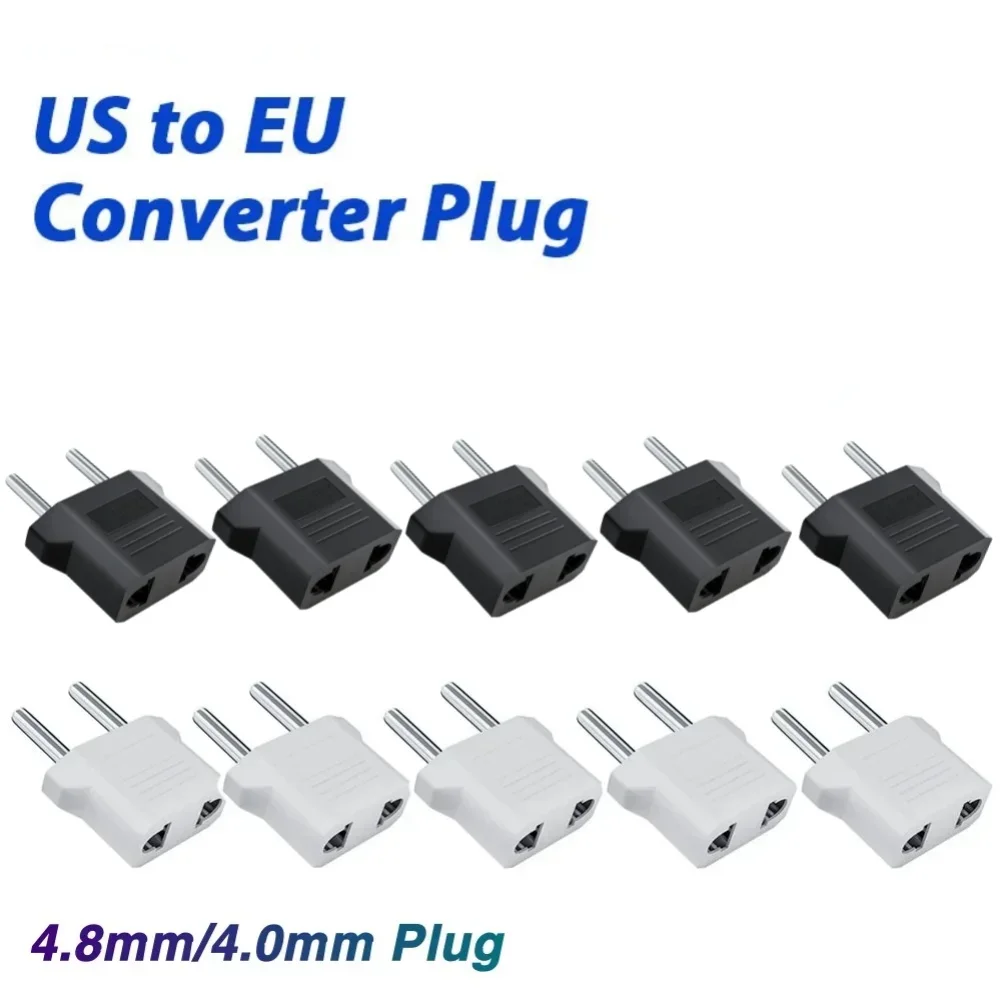 3/5/10Pcs Travel Charger Converter Adapter European Euro EU Plug to US USA Plug Socket Type C Plug Electrical Sockets AC Outlet