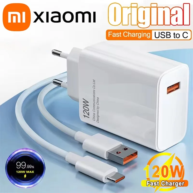 Xiaomi Original 120W Charger Turbo Fast Charge Trendy Hypercharge Adapter For Redmi Note 11 12 Pro Plus 5G Mi 15 14 13 Cable
