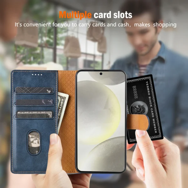 Flip Leather Case For Samsung Galaxy A55 A15 A35 A25 A17 A16 A56 A36 A14 A34 A54 A13 A23 A33 A53 A52 A72 A32 A12 5G Wallet Cover - Image 3