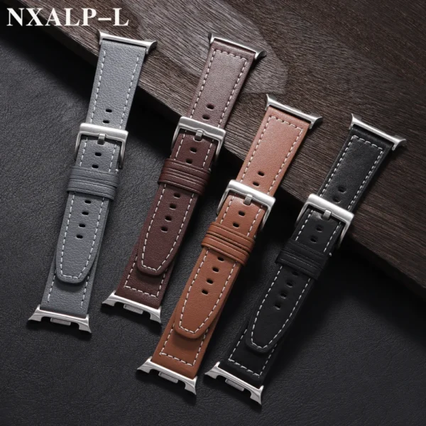 No Gaps Leather Strap for Samsung Galaxy Watch 8 Classic 46mm Replacement Band for Galaxy Watch 8 44mm 40mm Bracelet Accessorie - Image 3