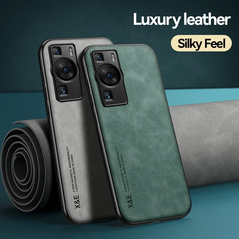 Retro Magnetic Suede Leather Case For Huawei P60 Pro P60Pro 5G Shockproof Matte Silicone Soft Case Cover