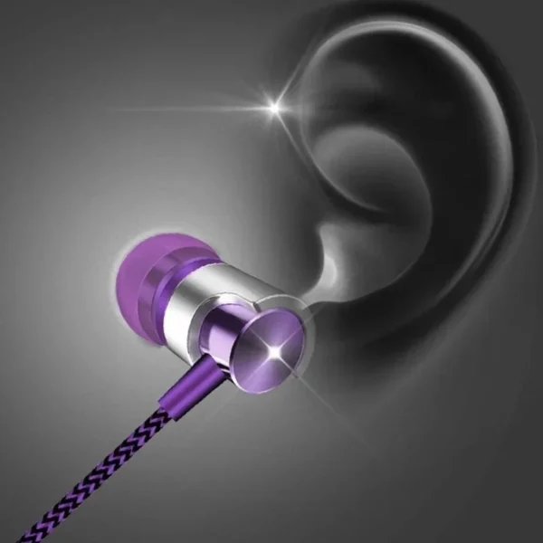 3.5mm In-Ear Stereo Earbuds Headphone Wired Nylon Weave Cable Earphone Headset With Mic For Phones Tablet Laptop Universal - Image 5
