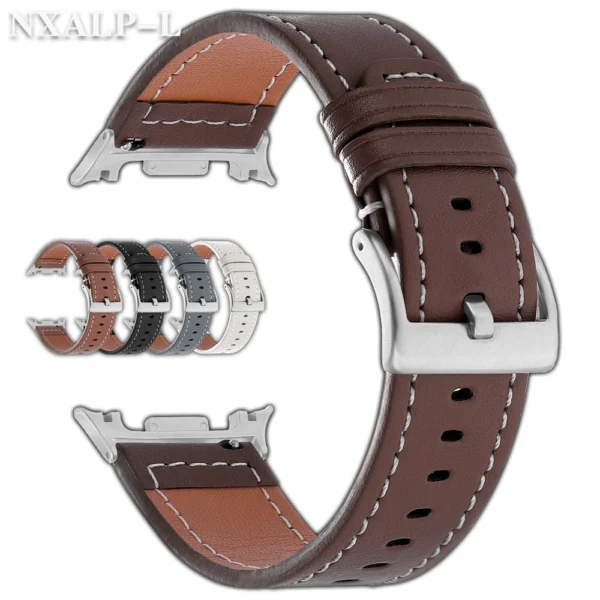 No Gaps Leather Strap for Samsung Galaxy Watch 8 Classic 46mm Replacement Band for Galaxy Watch 8 44mm 40mm Bracelet Accessorie
