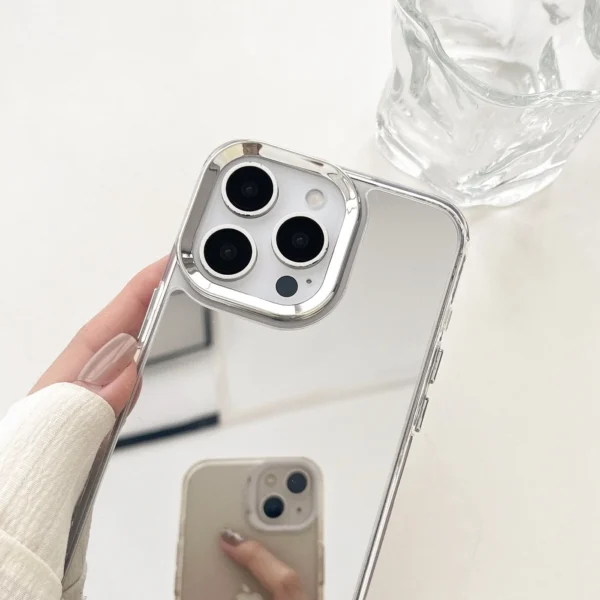 Luxury Plating Make Up Mirror Phone Case For iPhone 17 16 15 14 13 12 11 Pro Max XR X XS Hard Acrylic Shockproof Bumber Cover - Image 5