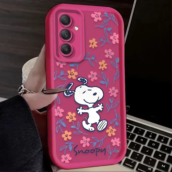 Lovely S-Snoopy Flower Case For Samsung Galaxy S25 S24 Ultra S23 S22 Plus S21 FE A36 A56 A26 A16 A06 A15 A25 A35 A55 5G Cover - Image 6