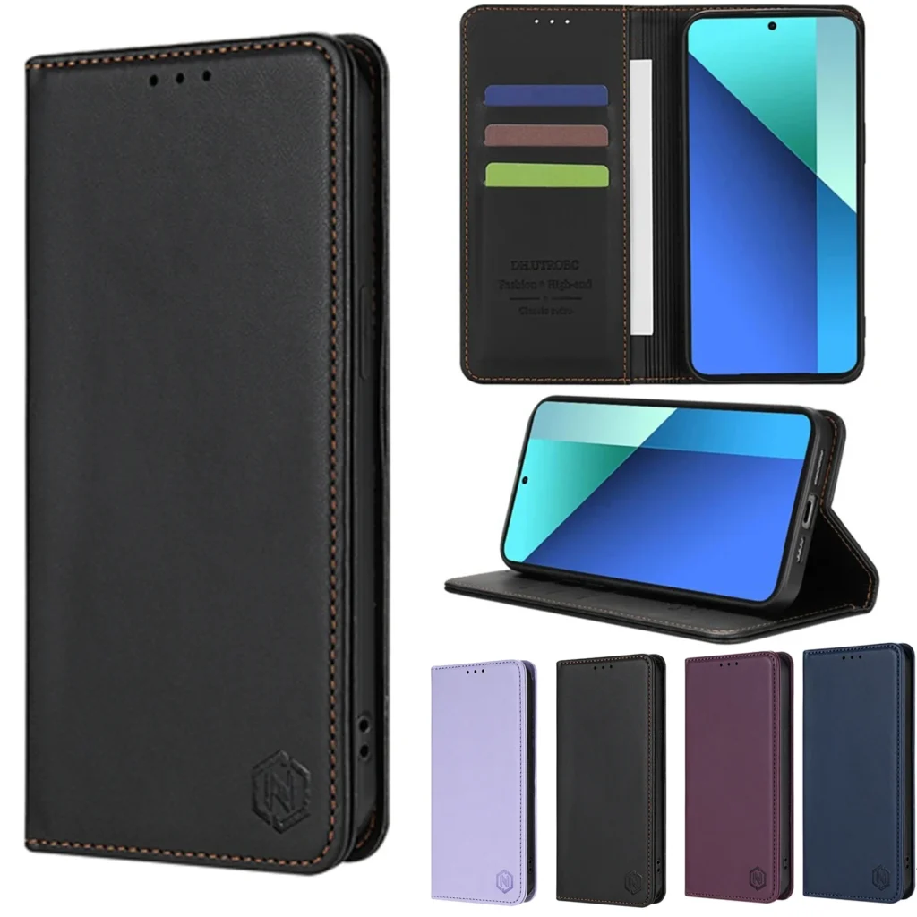 Wallet Skin Magnetic Slot Flip Leather Phone Case For Samsung Galaxy S25 Ultra S24 FE S23 S22 S21 S20 S10 Plus A16 A35 A55