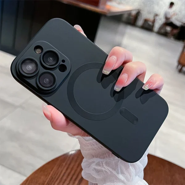 Original Matte Silicone Magnetic Case For iPhone 15 13 11 12 14 16 Pro Max Plus Magsafe Cases Wireless Charge Cover Accessories - Image 6