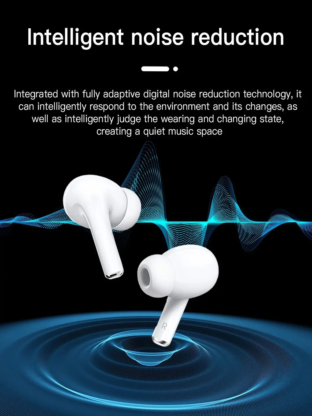 A10 Pro TWS Earbuds ENC Noise Cancellation Earphone with Smart Touch Control LCD Screen Wireless Bluetooth In-Ear Headphones - Image 5